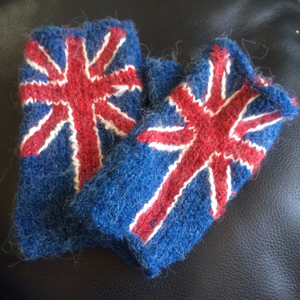 UK flag Fingerless Gloves